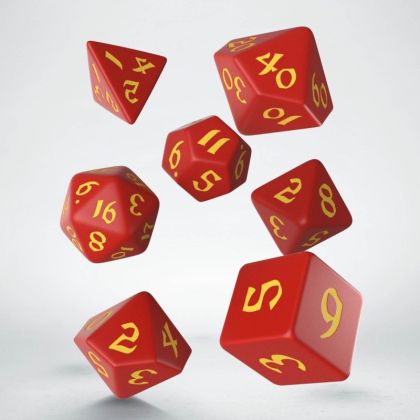 Q WORKSHOP CLASSIC RPG DICE SET - RED/YELLOW