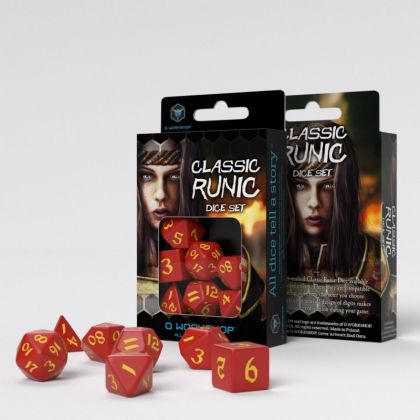 Q WORKSHOP CLASSIC RPG DICE SET - RED/YELLOW