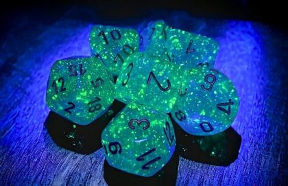 RPG DICE SET - CHESSEX - LUMINARY TEAL/ GOLD