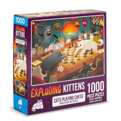 EXPLODING KITTENS - CATS PLAYING CHESS - ПЪЗЕЛ - 1000 ЧАСТИ