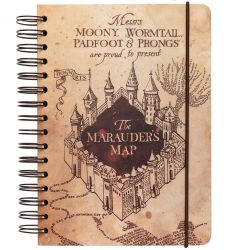 ТЕТРАДКА С ТВЪРДИ КОРИЦИ И СПИРАЛА -  HARRY POTTER - MARAUDERS MAP 