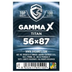 ПРОТЕКТОРИ ЗА КАРТИ GAMMA X - TITAN - STANDARD AMERICAN SIZE SLEEVES 56x87 - 100 БР. ПРОЗРАЧНИ