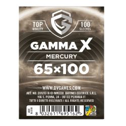 ПРОТЕКТОРИ ЗА КАРТИ GAMMA X - MERCURY - 7 WONDERS SIZE SLEEVES 65x100 - 100 БР. ПРОЗРАЧНИ