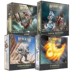 БЪНДЪЛ ALL-NEW 2026 HEROES OF MIGHT & MAGIC III: THE BOARD GAME EXPANSIONS - CONFLUX + STRONGHOLD + COVE + NAVAL BATTLES