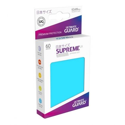 НЕМСКИ ПРОТЕКТОРИ UG - ULTIMATE GUARD SUPREME UX SLEEVES JAPANESE 62x89 - 60 БР. СВЕТЛО СИНИ