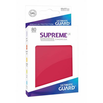 НЕМСКИ ПРОТЕКТОРИ UG - ULTIMATE GUARD SUPREME UX SLEEVES 66x91 (63.5x88 LCG) - 80 БР. ЧЕРВЕНИ
