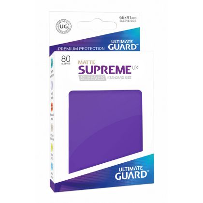 НЕМСКИ ПРОТЕКТОРИ UG - ULTIMATE GUARD SUPREME UX SLEEVES MATTE 66x91 (63.5x88 LCG) - 80 БР. ЛИЛАВИ МАТ