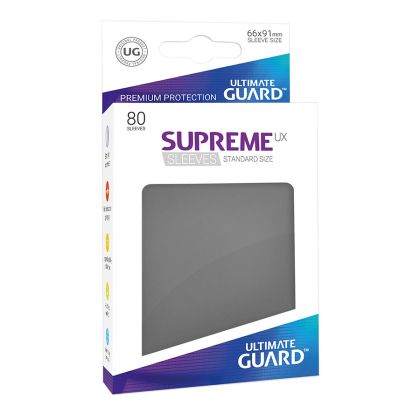 НЕМСКИ ПРОТЕКТОРИ UG - ULTIMATE GUARD SUPREME UX SLEEVES 66x91 (63.5x88 LCG) - 80 БР. СИВИ