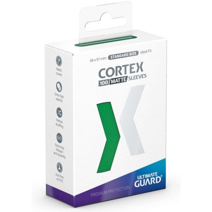 НЕМСКИ ПРОТЕКТОРИ UG - ULTIMATE GUARD CORTEX MATTE SLEEVES 66x91 (63.5x88 LCG) - 100 БР. ЗЕЛЕНИ