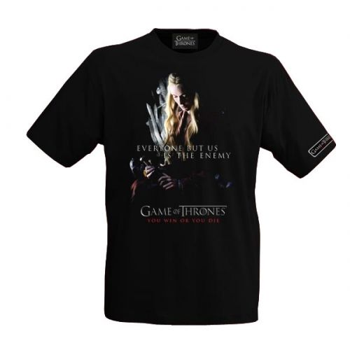 Тениска - AGOT - Cercei Lannister - черна