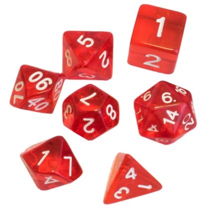 BLACKFIRE DICE - 16mm Set - Crystal Red