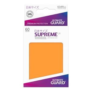 НЕМСКИ ПРОТЕКТОРИ UG - ULTIMATE GUARD SUPREME UX SLEEVES JAPANESE 62x89 - 60 БР. ОРАНЖЕВИ