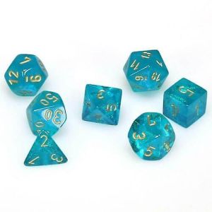 RPG DICE SET - CHESSEX - LUMINARY TEAL/ GOLD