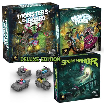 БЪНДЪЛ - MONSTERS ON BOARD DELUXE + MONSTER MIXER + PLASTIC FEARMOBILES +  SPOOK MANOR