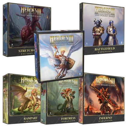 БЪНДЪЛ ALL-IN 2024 HEROES OF MIGHT & MAGIC III: THE BOARD GAME + RAMPART + FORTRESS + INFERNO + FACTION UNITS + BATTLEFIELD