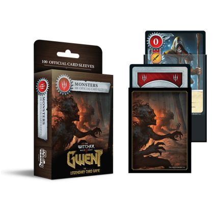 ПРОТЕКТОРИ ЗА КАРТИ - GWENT - 65X90 (63.5x88 LCG) - 100 БР. - MONSTERS FACTION SLEEVES