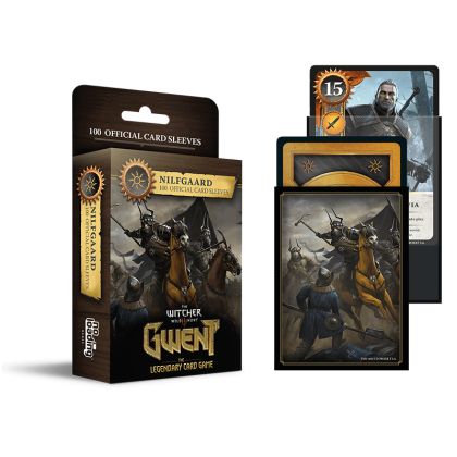 ПРОТЕКТОРИ ЗА КАРТИ - GWENT - 65X90 (63.5x88 LCG) - 100 БР. - NILFGAARD FACTION SLEEVES