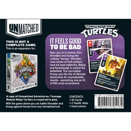 UNMATCHED ADVENTURES: TEENAGE MUTANT NINJA TURTLES - SHREDDER VS KRANG