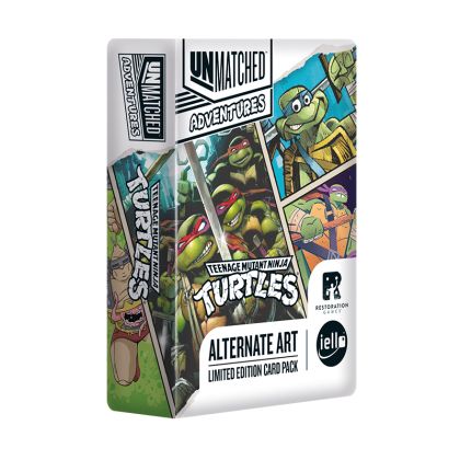 БЪНДЪЛ ALL-IN UNMATCHED ADVENTURES: TEENAGE MUTANT NINJA TURTLES + ULTIMATE MINIATURE PACK + SHREDDER VS  KRANG + DELUXE TOKENS + SLEEVES + COLLECTOR COIN + ALT ART + FOIL CARDS