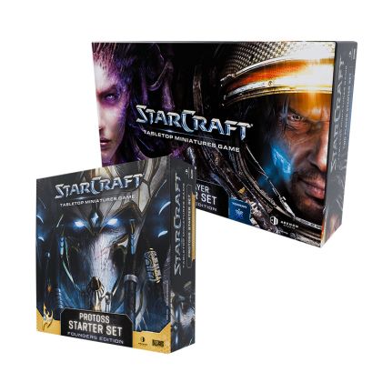 БЪНДЪЛ STARCRAFT: TABLETOP MINIATURE GAME - TWO PLAYER STARTER SET + PROTOSS STARTER SET - FOUNDERS EDITION