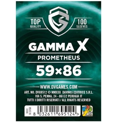 ПРОТЕКТОРИ ЗА КАРТИ GAMMA X - PHROMETEUS - JAPANESE SIZE SLEEVES 59x86 - 100 БР. ПРОЗРАЧНИ